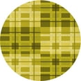 thumbnail image 1 of Ahgly Company Indoor Round Patterned Banana Yellow Area Rugs, 5' Round, 1 of 6