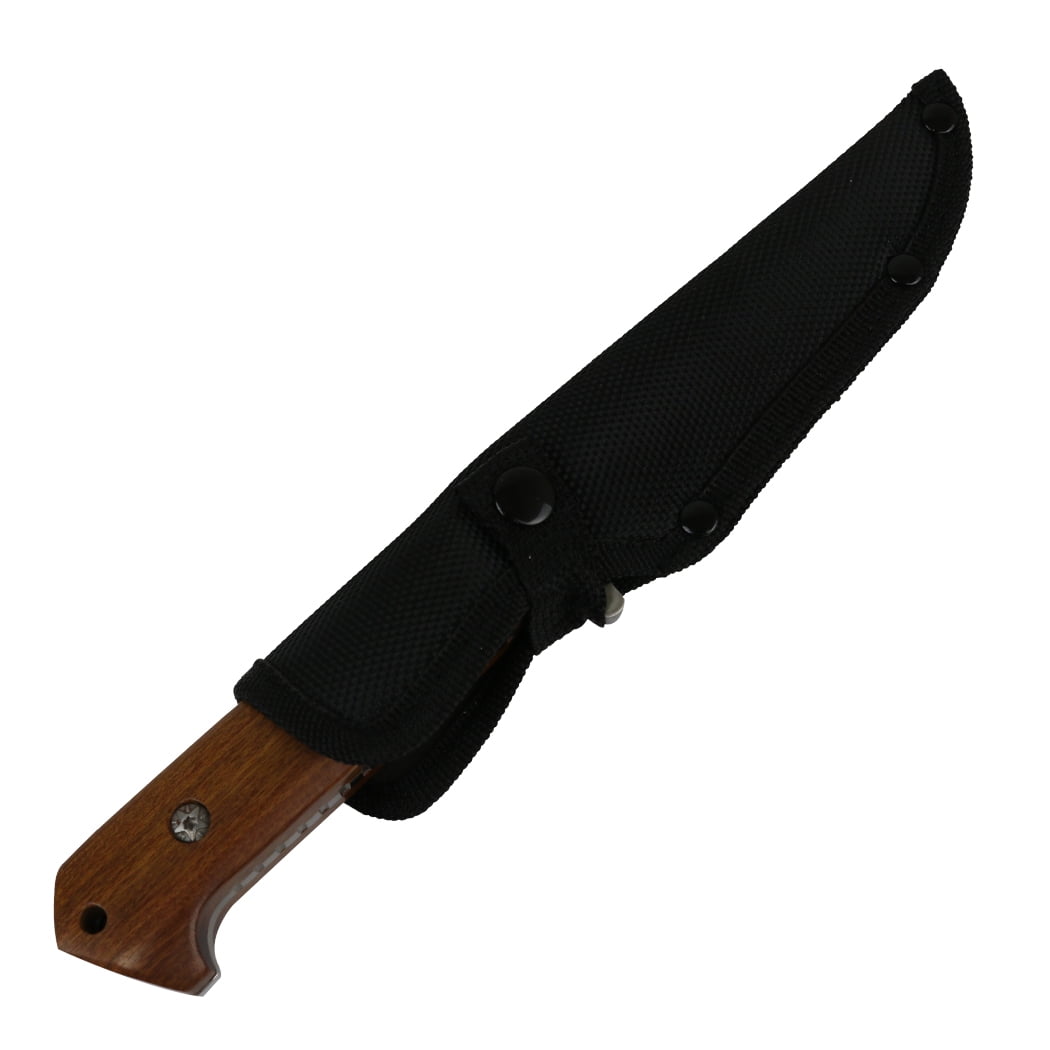 Ezpzbuy Hunt-Down 9.5" Fixed Blade Tactical Knife, with Wood Handle