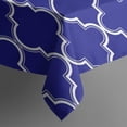 thumbnail image 5 of Blue Geometric Quatrefoil Pattern Square Tablecloth,Waterproof Square Table Cover,Wipeable Spillproof Washable Table Cover for Home Kitchen Party Decor 42"X42"(107x107cm), 5 of 6