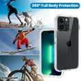 thumbnail image 6 of for iPhone 13 Pro Case with 2 Screen Protector,Shockproof Drop Protection Full Body Heavy Duty 3 Layer Military Rugged Durable Phone Cover for Apple iPhone 13 Pro 6.1" (Clear), 6 of 13