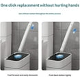 thumbnail image 5 of Snofrid Disposable Toilet Brush, Snofrid Disposable Toilet Cleaner with Wand Refills, One-Touch Snap for Quick Refill Changes (Gray-24*Brush Heads), 5 of 8