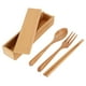 thumbnail image 3 of Juego de vajilla portátil Sincero reutilizable Cuchara de madera palillos Tenedor para viajar camping, 3 of 10