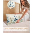 thumbnail image 5 of Hokiten Pillow Cases Queen Size Set of 2, Couch Pillow Covers, Spring Flowers Satin Pillowcases with Zipper for Hair/Skin, Pillow Protector Cover, Farmhouse Watercolor Botanical Floral 20x30 Inches, 5 of 6