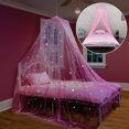 thumbnail image 1 of YAOMOBB Princess Bed Curtain Easy Install Bed Canopy Fluorescent Stars Kid Room Essential, 1 of 7