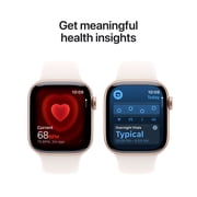 Apple Watch Series 11 [GPS 42mm] Smartwatch with Rose Gold Aluminum Case with Light Blush Sport Band - S/M