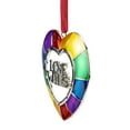 thumbnail image 3 of Northlight 3" Faceted Heart Love Wins Pride Christmas Ornament with European Crystals, 3 of 4