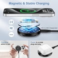 thumbnail image 3 of S25 S24 Ultra Magnetic Wireless Charger Fast Charging Pad for Samsung Galaxy Z Fold 7/6/Flip 7/6/5/S25 Edge/S24/S23/S22/S21/Moto Edge 2024,15W Wireless Phone Magsafe Charger &20W USB C Charger Block, 3 of 7