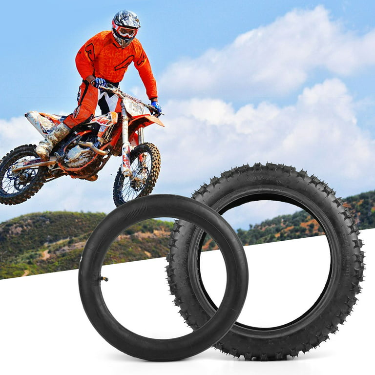 Lotfancy 3.00-12 Dirt Bike Tire & Inner Tube Set, 80/100-12 Knobby Tire for Motocross, Dirt Bike, Off Road, Trail Motorcycle, Heavy Duty Front or Rear