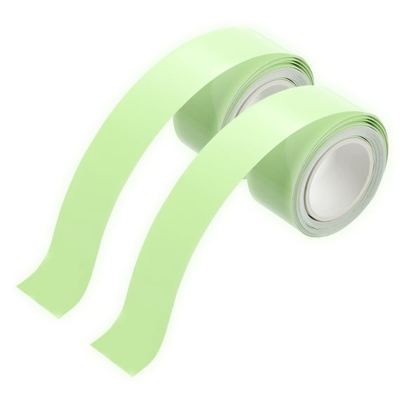 Uxcell 2 Rolls Glow in the Dark Tape 10ft x 1" Lasting Bright Sticker Tape, Glow Tape for Outdoor Sports Night Decoration Home Marking Stairs Walls Export Signs, Green