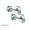 aquamarine, variant on 1Pair Surgical Stainless Steel Birthstone Crystal Ear Piercing Stud Earrings-crystal