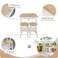 thumbnail image 3 of American Trails Breakfast Cart with Drop-Leaf Table, American Maple Top, Square - White, 3 of 20