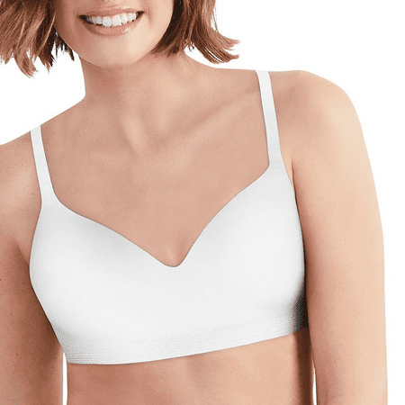 

Hanes Ultimate Comfort Flex Fit Women s Wireless Convertible T-Shirt Bra Lift Support White L