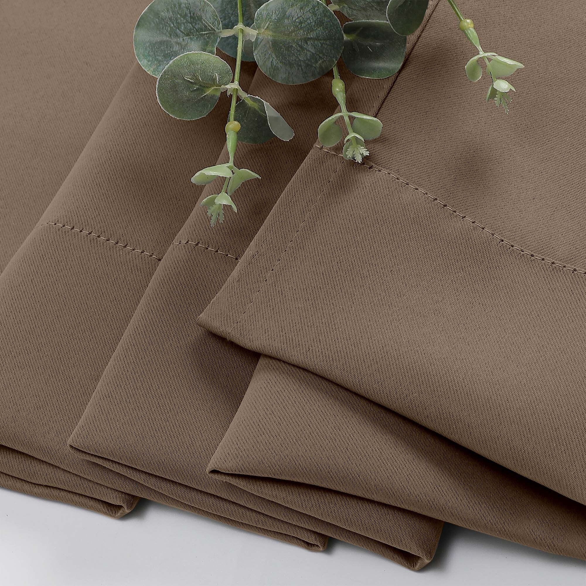 OVZME Barley Blackout Curtains 96 Inches Long 2 Panels, Solid Thermal Insulated Drapes with Rod Pocket, Room Darkening Window Treatment for Living Room, Each W50" x L96", Barley