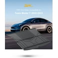 thumbnail image 2 of 3W Trunk Mat for Tesla Model Y 2020-2023 TPE All Weather Black Car Floor Mat Custom Fit Cargo Liner, 2 of 4