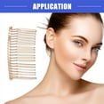 thumbnail image 2 of Vocoste 4 Pcs No Slip Hair Side Combs Accessories Metal Rose Gold Tone 2.95"x1.57", 2 of 6
