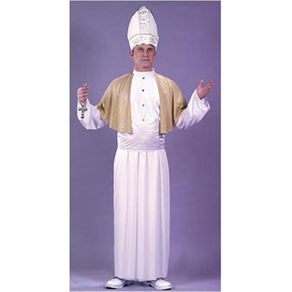 Adults Men's Pontiff Pope Roman Catholic Leader Robes Costume Standard 33-42