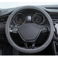 thumbnail image 3 of (2 pack) Auto Drive 1PC Stitch Steering Wheel Cover Gray - Universal Fit for Car SUV Truck, 3 of 9