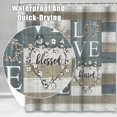 thumbnail image 3 of Rustic Farmhouse Shower Curtain Guest Cotton Flower Shower Curtains Country Love Home Wooden Barn Door Decor Fabric Bath Curtains Set 47X64 Incheswith Hooks, 3 of 5