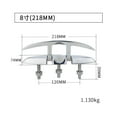 thumbnail image 2 of Boat Folding Cleats, 316 Stainless Steel Flip-up Marine Dock Rope Cleats Stainless Steel With Bolts And Nuts ,Compact Safe Design, 2 of 4