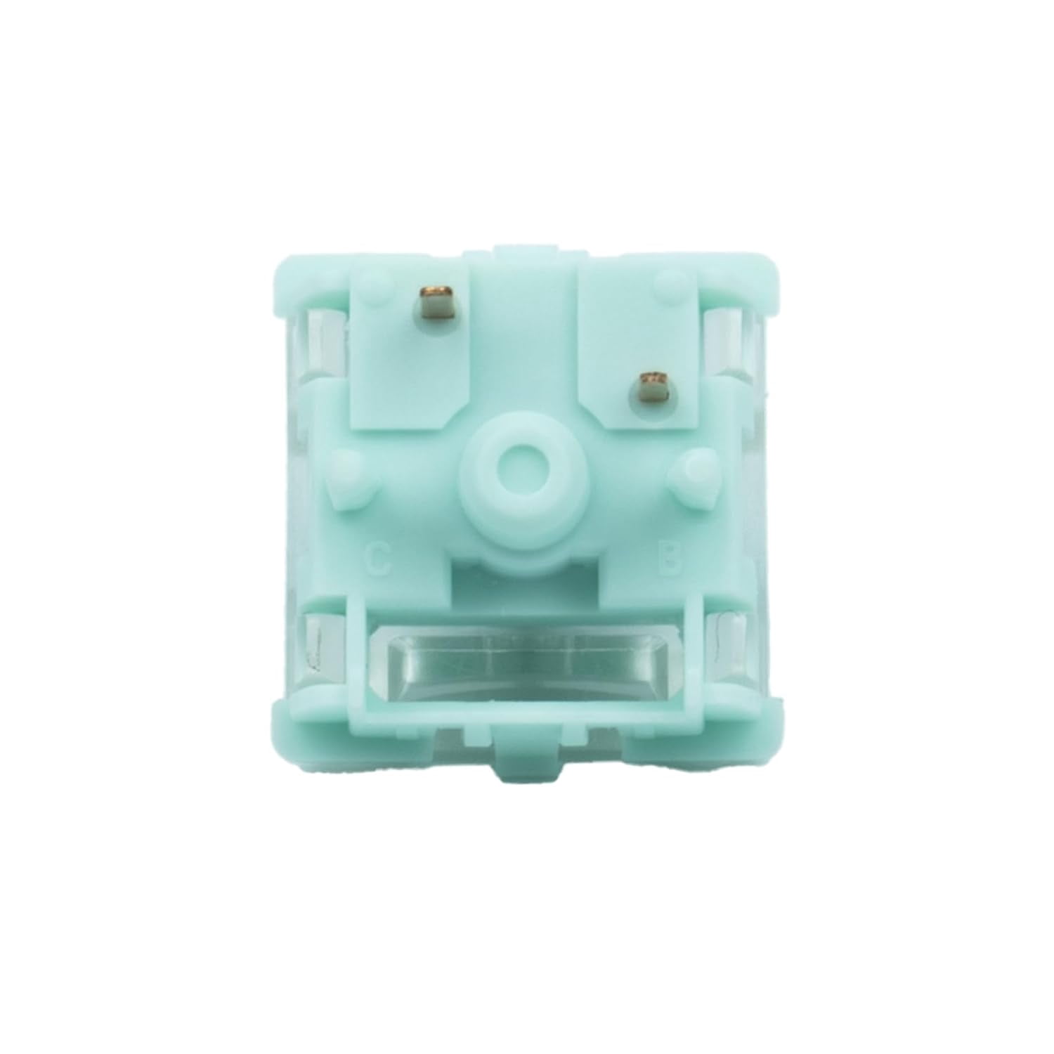 GATERON Jelly Series Keyboard Switches, Linear Tactile Silent RGB LED 5 Pin Factory Pre-lubed Full POM Key Switches for MX Mechanical Keyboard (mint,110pcs)
