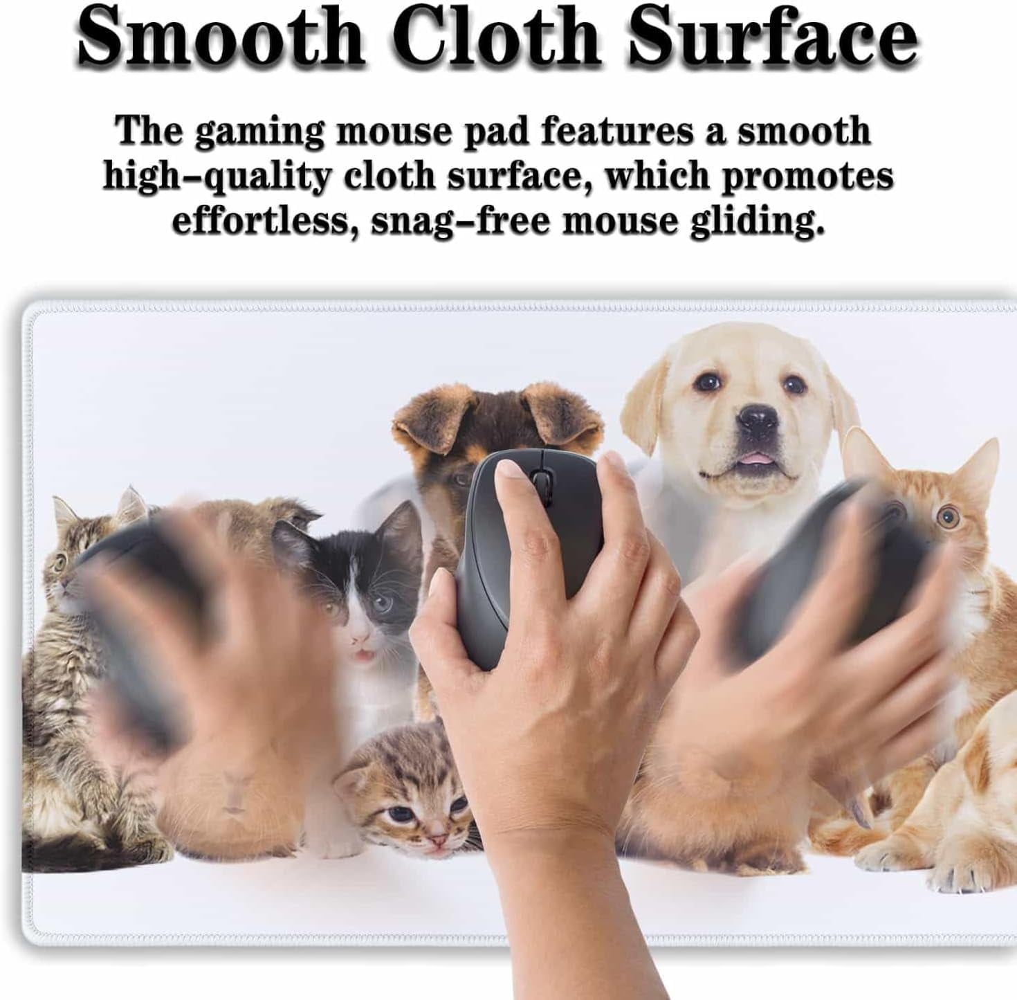 Computer Desk Pad Dog Desktop?Mat, Gaming Mousepads Keyboard Pad, Cool Mouse Pads Waterproof Non-Slip Rubber Base, 35.4" X 15.7" for Work/Game/Office/Home Cute Animal Pet Collection Photos