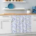 thumbnail image 5 of Blue Spring Floral Under Sink Curtain for Closet, Privacy Short Cabinet Curtains, Green Botanical Wildflower Blossoms Self Adhesive RV/Open Cabinet Skirt Adds Bathroom Storage 11"x13", 5 of 8