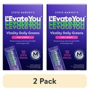 (2 pack) L'Evate You Vitality Daily Greens - Dietary Supplement - Tart Cherry - 10 Count