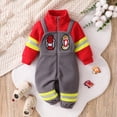 thumbnail image 6 of LIIPEE Boys Girls Cute Firefighter Costume Baby Long Sleeve Zip Up Jumpsuit Party Dress Up Clothes, 6 of 9
