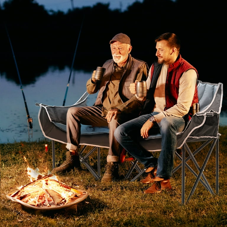Slsy Oversized Camping Chair, XXXL Two Person Folding Loveseat