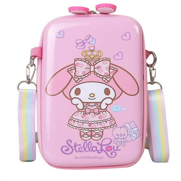 Sanrio-Bolso de hombro clásico de Anime para niños, bolsa de mensajero de concha dura, impermeable, monedero, Hello Kitty, Kulomi Melody, Cinnamoroll