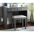 thumbnail image 2 of Gray Makeup Vanity Set with Drawers and Power | Bedroom Routine, Practical Setup, 2 of 2