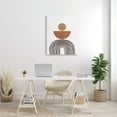 thumbnail image 2 of Stupell Indtries Boho Shapes Stacked Abstract Round Curves Brown White,30 x 40,Design by JJ Design Hoe LLC, 2 of 6