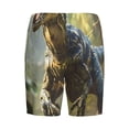 thumbnail image 7 of Daiia Ferocious Dinosaur Mens Woven Stretch Pajama Short,Short Pajama Pants-Large, 7 of 7