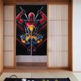 thumbnail image 1 of Cortina de puerta semiopaca de dos piezas con diseño de patchwork de Deadpool y Wolverine, cortinas opacas decorativas para dormitorio, sala de estar, decoración de habitación de niños, 34 x 56, 1 of 7