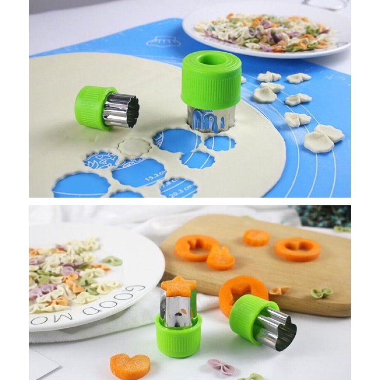 9 Pcs Stainless Steel Fruit Vegetable Cutter Shapes Set Mini Cookie Slicer Mold