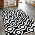 thumbnail image 2 of Area Rug for Living Room, Black White Geometric Non-Slip Indoor Large Carpet for Bedroom/Dining Room, Modern Abstract Art Washable Low-Profile Rectangle Floor Mat Runner Rugs - 2.7 x 5 Ft, 2 of 8