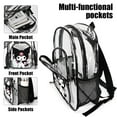 thumbnail image 5 of Kuromi And My Melody Clear Backpack Heavy Duty See Through Bookbag Transparent Bag for Colleges School Work Sport Travel, 5 of 7