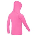 thumbnail image 6 of Y-Sunset Boys Hooded Long Sleeve Rash Guard Swim Shirt, Youth Kids UPF 50+ Fishing Shirt, Sun Protection Hiking Beach Hoodie 15-16 Years&Pink, 6 of 6