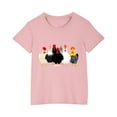 thumbnail image 2 of Rbaofujie T-Shirts Graphiques pour Tout-Petites Filles T-Shirts Imprimé de Lettres Été Décontracté Manches Courtes Col Rond Haut Mignon, 2 of 6