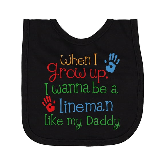 Inktastic Lineman Like Daddy Newborn Bib