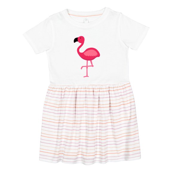 Inktastic Pink Flamingo Girls Toddler Dress