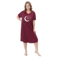 thumbnail image 4 of FEREMO 3 Pack Nightgowns for Women Plus Size V Neck Printed Sleepwear Loose Comfy Night Gown, 4 of 5