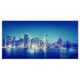 thumbnail image 2 of Panorama de New York Bleu la Nuit - Impression sur Toile, 2 of 3