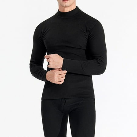 

Men Long Sleeve Thermal Top Underwear Thermals Base Layer Warm Winter Undershirt