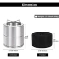thumbnail image 3 of Lineslife Portable Smokeless Fire Pit for Outside with Grill & Stand, 3-in-1 Multifunctional Stainless Steel Firepit, 3 of 10