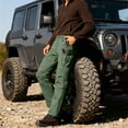 thumbnail image 4 of Fleece Lined Cargo Pants for Men Waterproof Pants Winter Warm Ripstop Cargo Pants with Pockets Green S, 4 of 9