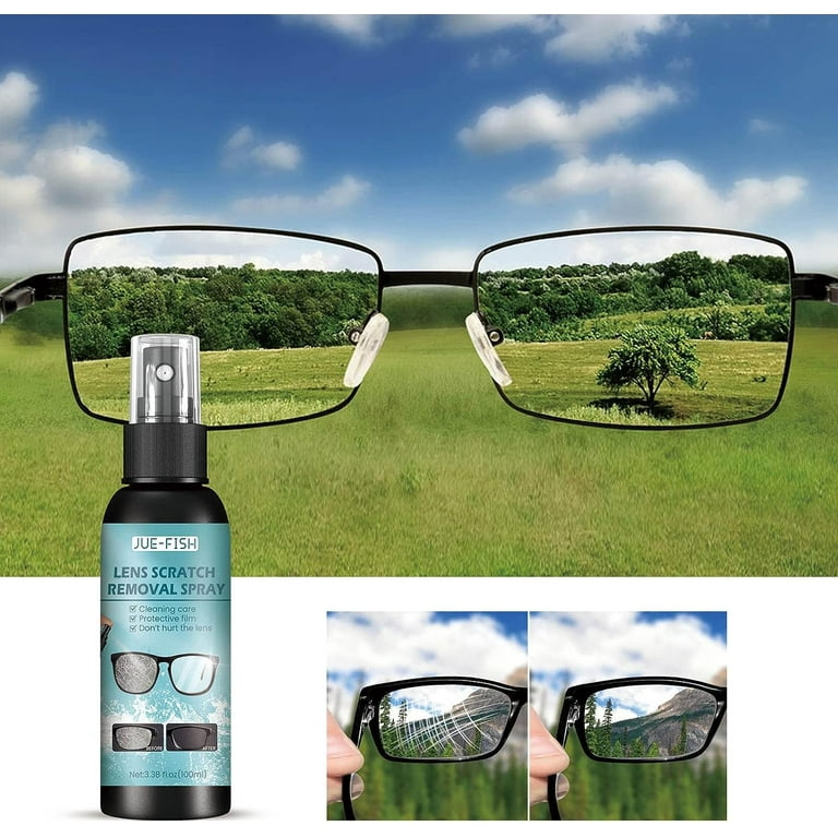 Jue-Fish Lens Cleaner Glasses 100ml Eyeglass Lens Scratch Removal Spray  Cleaning Tools For Eye Glasses Spray For Fingerprints Dust Oil Repairing  Scratches Blurring Glasses Glass Grinding Renovation And Maintenance Agent