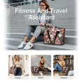 thumbnail image 5 of Tote Bag for Women - Pioneer Flower Shoulder Bag - Large Utility Work Duffle Bag with Zipper Handbag for Travel, Work, Sprots, 5 of 5
