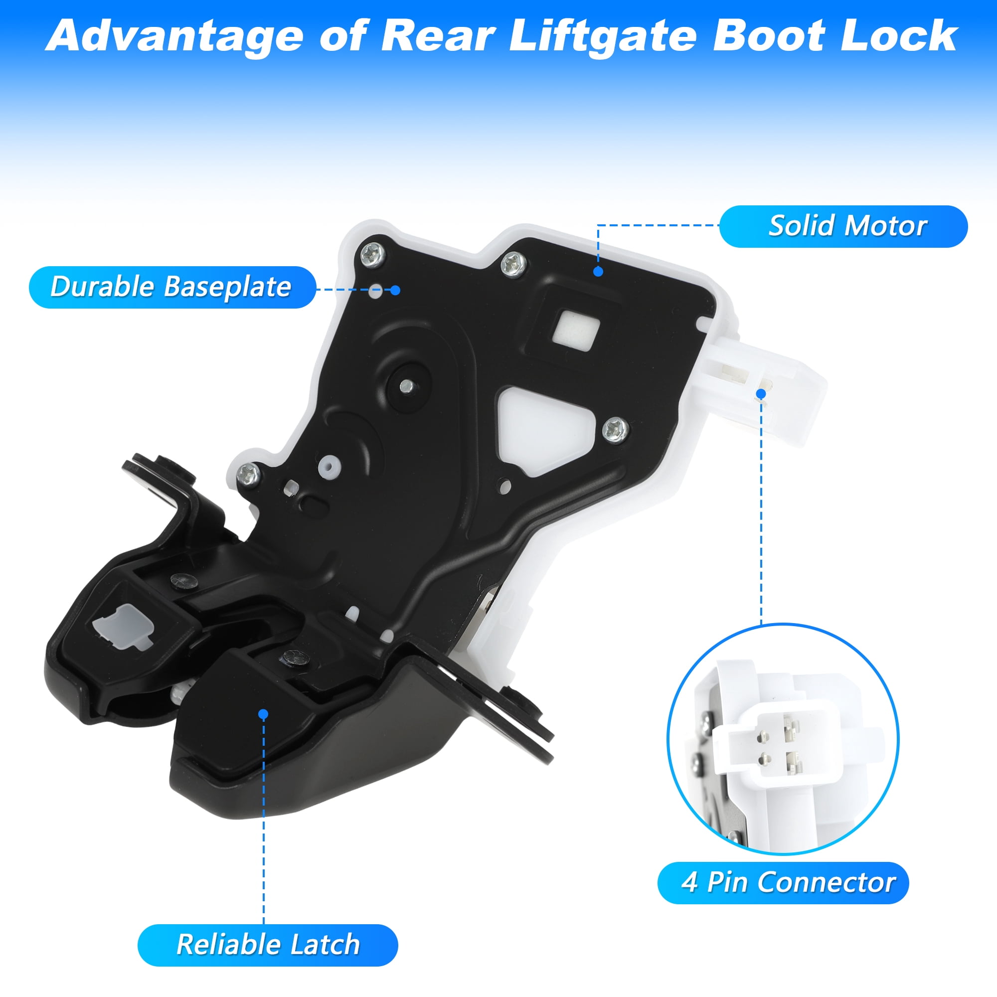 Unique Bargains Tailgate Trunk Latch Lock Actuator for Nissan Kicks Rogue Sport Qashqai