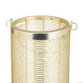 thumbnail image 5 of DecMode Gold Metal Pillar Candle Lantern with Thin Metal Handle, 5 of 10